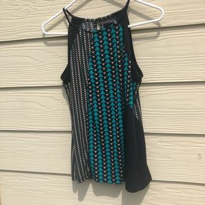 blue and gold tank top